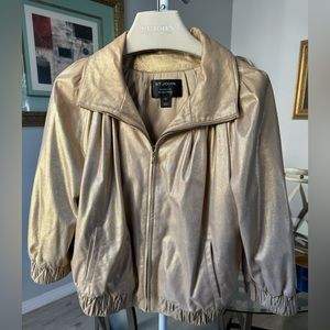 ST JOHN Gold Bomber jacket